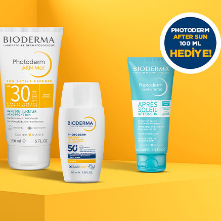 <a href="https://www.dermokozmetika.com.tr/bioderma-photoderm-gunes-koruyucu">Bioderma Photoderm Gel Creme After Sun 100ml Hediye!</a>