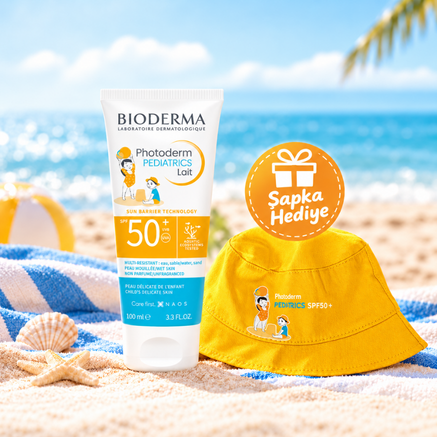 <a href="https://www.dermokozmetika.com.tr/bioderma-photoderm-pediatrics-lait-spf-50-bebek-ve-cocuk-gunes-kremi-100ml">Bioderma Photoderm Pediatrics Lait SPF 50+ Alımına Şapka Hediye!</a>