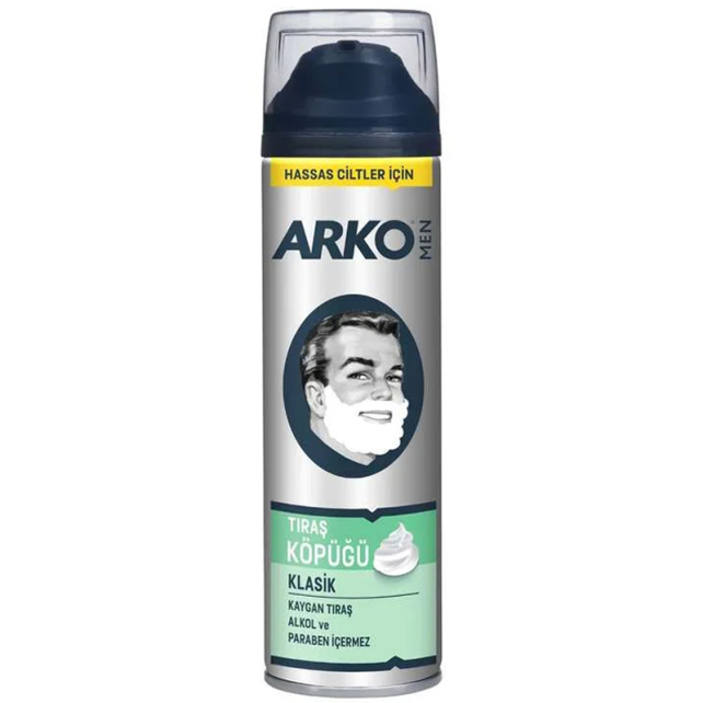 Arko Men Tıraş Köpüğü Klasik - Hassas Cilt 200ml - 1