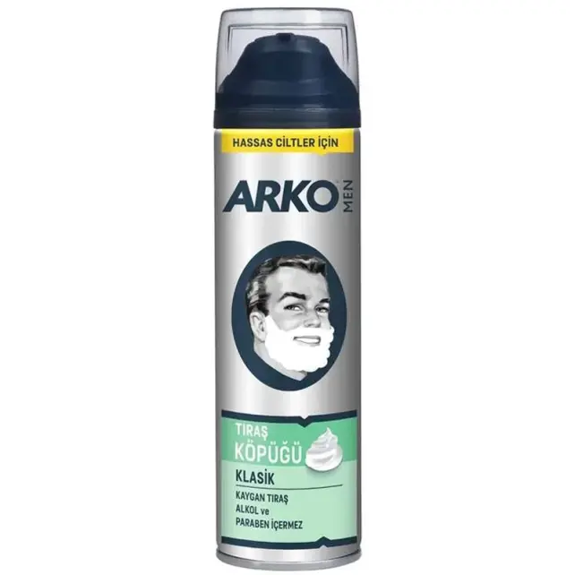Arko Men Tıraş Köpüğü Klasik - Hassas Cilt 200ml - 1