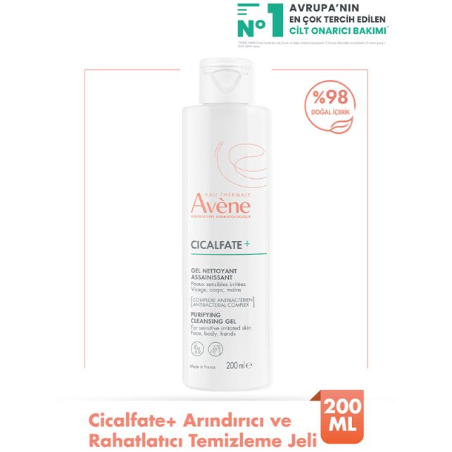 Avene Cicalfate+ Purifying Cleansing Gel - Arındırıcı ve Rahatlatıcı Temizleme Jeli 200ml - 2
