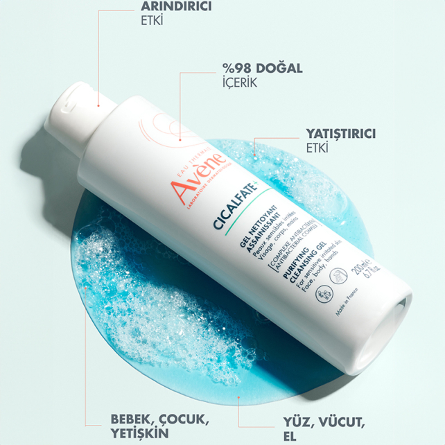 Avene Cicalfate+ Purifying Cleansing Gel - Arındırıcı ve Rahatlatıcı Temizleme Jeli 200ml - 3