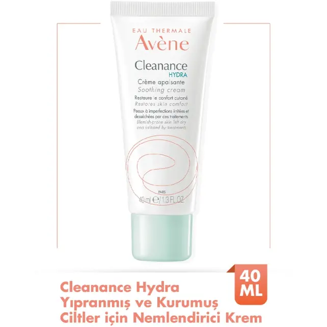 Avene Cleanance Hydra Soothing Cream - Yıpranmış ve Kurumuş Ciltler için Nemlendirici Krem 40ml - 2