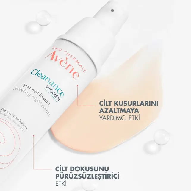 Avene Cleanance Women Soothing Night Cream - Cilt Kusurlarına Karşı Gece Kremi 30ml - 3