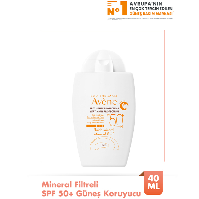 Avene Fluide Mineral SPF 50+ Mineral Güneş Koruyucu 40ml - 2