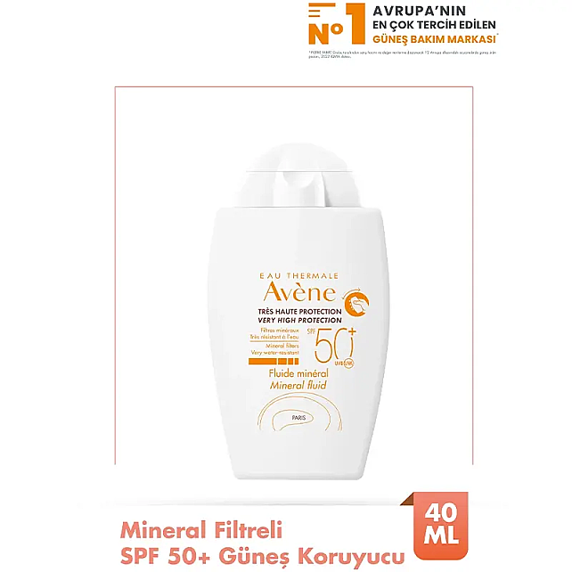 Avene Fluide Mineral SPF 50+ Mineral Güneş Koruyucu 40ml - 2
