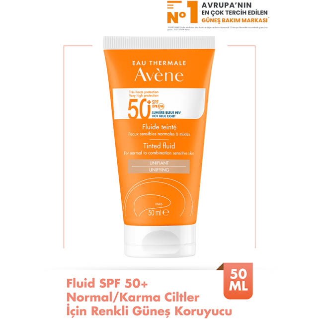 Avene Fluide Teinte SPF 50+ Renkli Güneş Koruyucu 50ml - 2