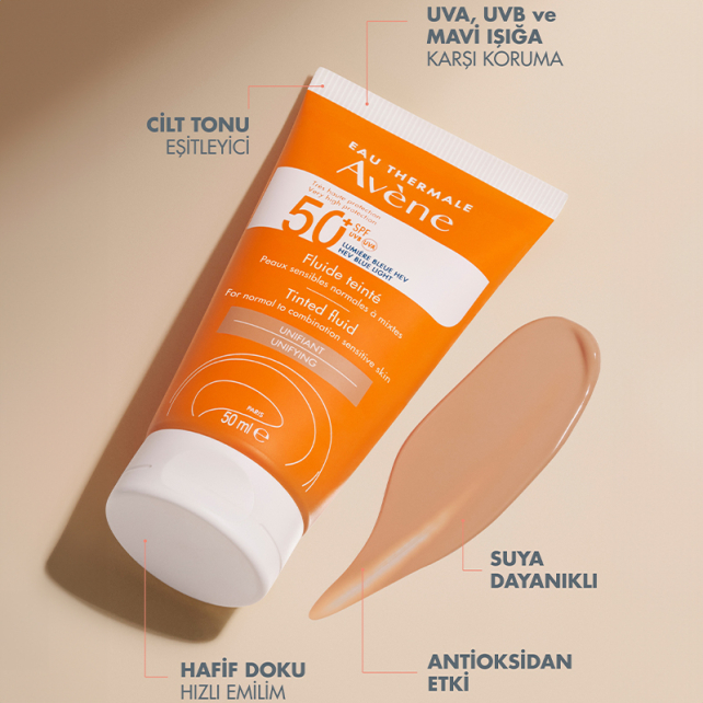 Avene Fluide Teinte SPF 50+ Renkli Güneş Koruyucu 50ml - 3