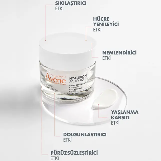 Avene Hyaluron Activ B3 Cell Renewal Cream - Hyaluronik Asit ve Niasinamid Bakım Kremi 50ml - 3