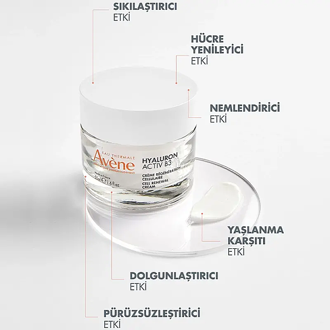 Avene Hyaluron Activ B3 Cell Renewal Cream - Hyaluronik Asit ve Niasinamid Bakım Kremi 50ml - 3