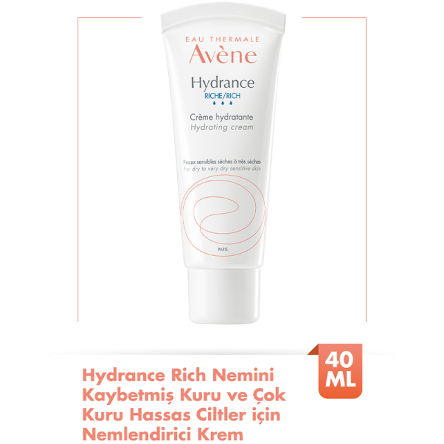 Avene Hydrance Riche Hydrating Cream - Nemsiz ve Kuru Ciltler İçin Bakım Kremi 40ml - 2