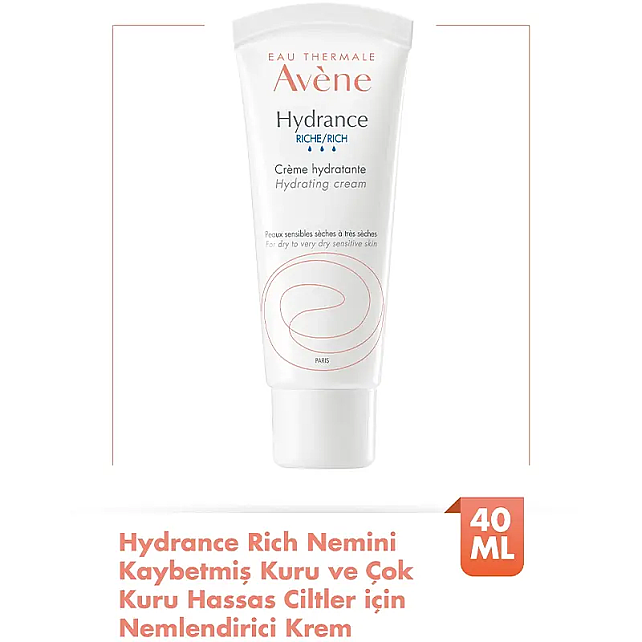 Avene Hydrance Riche Hydrating Cream - Nemsiz ve Kuru Ciltler İçin Bakım Kremi 40ml - 2