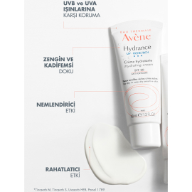 Avene Hydrance Riche Hydrating Cream SPF 30+ Nemsiz ve Kuru Ciltler için Koruyucu Bakım Kremi 40ml - 3
