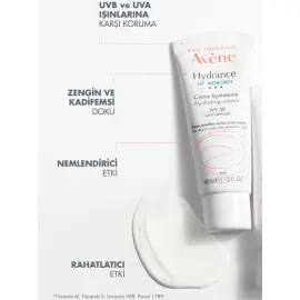 Avene Hydrance Riche Hydrating Cream SPF 30+ Nemsiz ve Kuru Ciltler için Koruyucu Bakım Kremi 40ml - 3