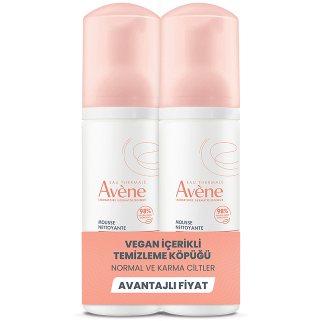Avene Mousse Nettoyante Cleansing Foam - Yüz Temizleme Köpüğü 2x150 ml - 1