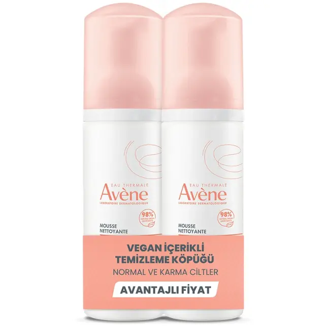 Avene Mousse Nettoyante Cleansing Foam - Yüz Temizleme Köpüğü 2x150 ml - 1