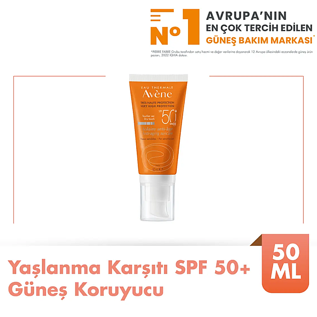 Avene Solaire Anti-Aging Suncare SPF 50+ Yaşlanma Karşıtı Güneş Kremi 50ml - 3