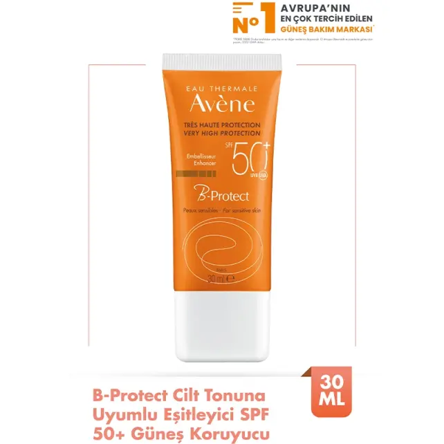 Avene Solaire B-Protect SPF 50+ Cilt Tonuna Uyumlu Eşitleyici Güneş Koruyucu 30ml - 2