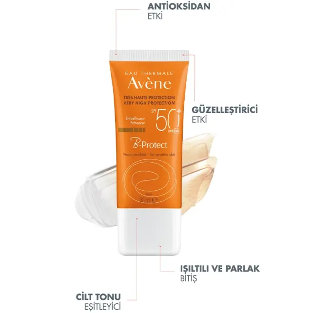 Avene Solaire B-Protect SPF 50+ Cilt Tonuna Uyumlu Eşitleyici Güneş Koruyucu 30ml - 3