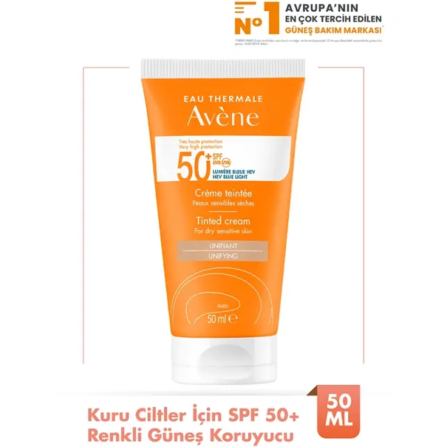 Avene Solaire Creme Tinted SPF 50+ Renkli Güneş Koruyuu 50ml - 2
