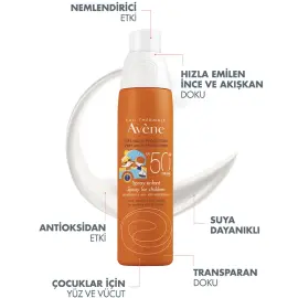 Avene Spray Children SPF 50+ Çocuklar için Güneş Koruyucu Sprey 200ml - 3