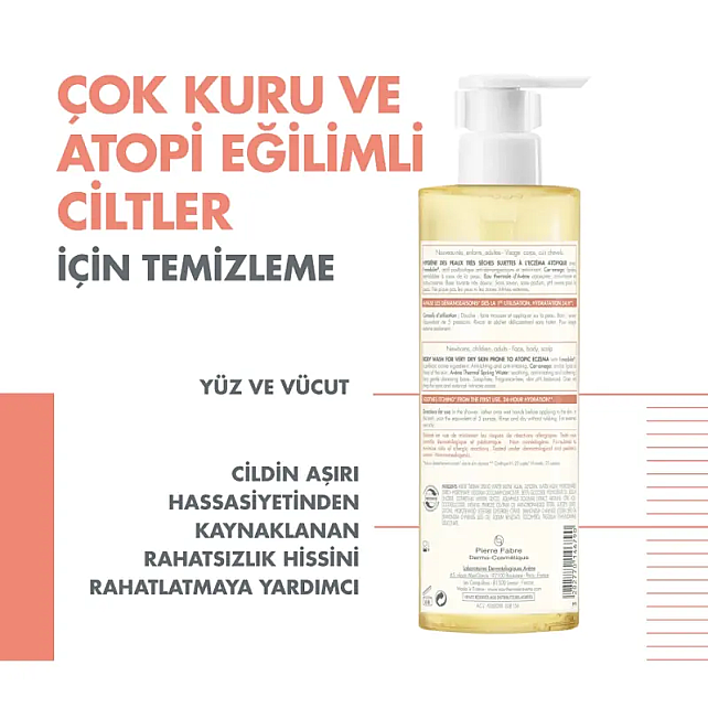 Avene XeraCalm A.D Lipid - Replenishing Cleansing Oil - Atopiye Eğilimli Ciltler İçin Temizleme Yağı 400ml - 3