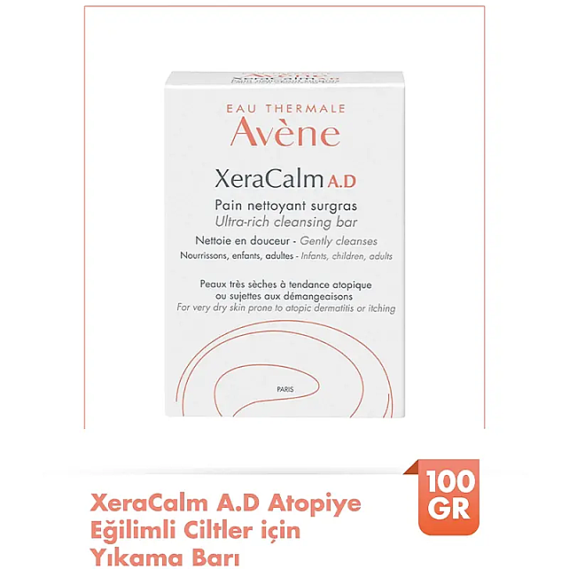 Avene XeraCalm A.D Ultra Rich Cleansing Bar - Atopi Eğilimli Ciltler İçin Yıkama Sabunu 100gr - 2