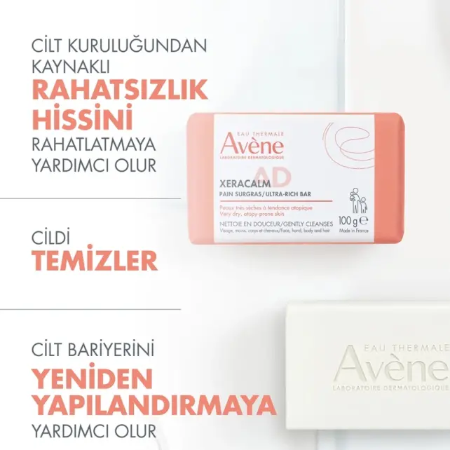 Avene XeraCalm A.D Pain Sugras Ultra Riche Bar - Temizleyici Sabun 100g - 4