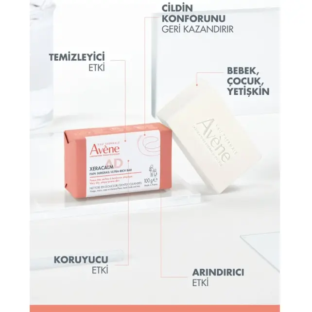 Avene XeraCalm A.D Pain Sugras Ultra Riche Bar - Temizleyici Sabun 100g - 5