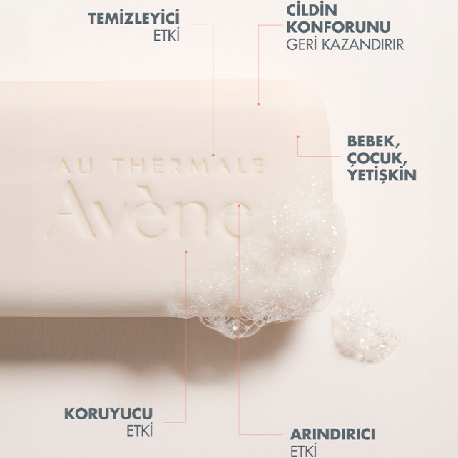 Avene XeraCalm A.D Ultra Rich Cleansing Bar - Atopi Eğilimli Ciltler İçin Yıkama Sabunu 100gr - 3