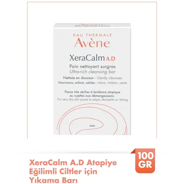 Avene XeraCalm A.D Ultra Rich Cleansing Bar - Atopi Eğilimli Ciltler İçin Yıkama Sabunu 100gr - 2
