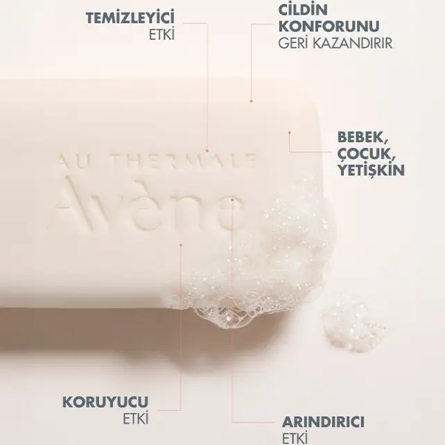 Avene XeraCalm A.D Ultra Rich Cleansing Bar - Atopi Eğilimli Ciltler İçin Yıkama Sabunu 100gr - 3