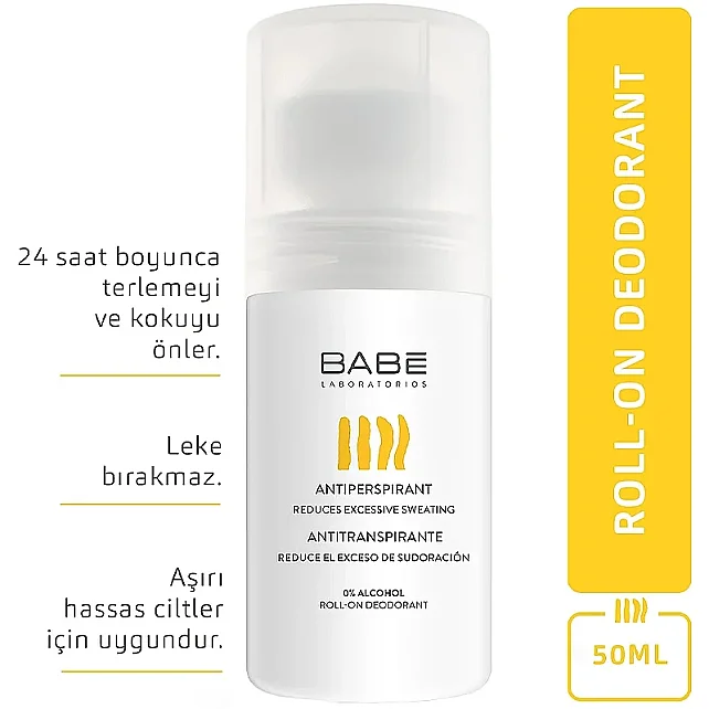 Babe Antiperspirant Roll On Deodorant 50ml İkili Set - 2