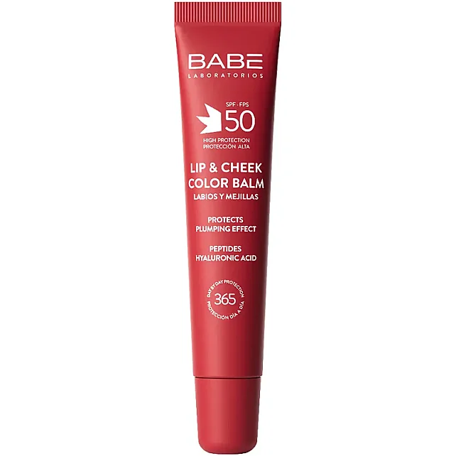 Babe Lip and Cheek Color Balm SPF 50 - Dudak ve Yanak Renklendirici Balsam Red 20ml - 1