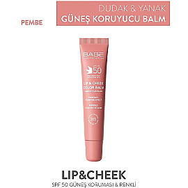 Babe Lip and Cheek Color Balm SPF 50 - Dudak ve Yanak Renklendirici Balsam Pink 20ml - 4