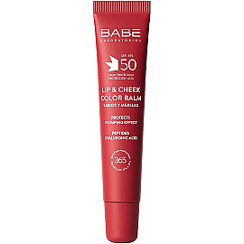 Babe Lip and Cheek Color Balm SPF 50 - Dudak ve Yanak Renklendirici Balsam Red 20ml - Babe