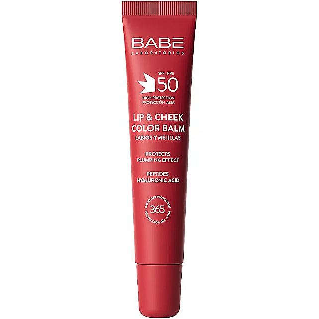 Babe Lip and Cheek Color Balm SPF 50 - Dudak ve Yanak Renklendirici Balsam Red 20ml - 1