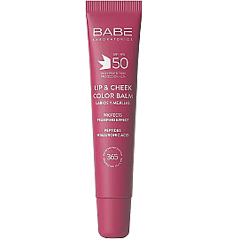Babe Lip and Cheek Color Balm SPF 50 - Dudak ve Yanak Renklendirici Balsam Velvet 20ml - Babe