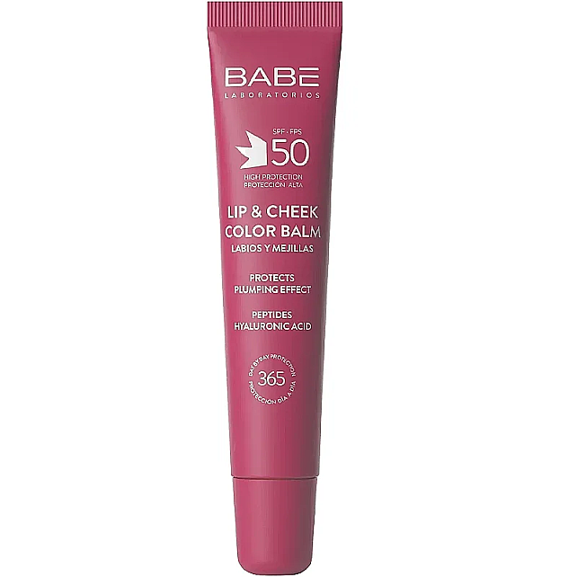 Babe Lip and Cheek Color Balm SPF 50 - Dudak ve Yanak Renklendirici Balsam Velvet 20ml - 1