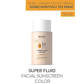 Babe Sunscreen Super Fluid Color SPF 50 - Renkli Güneş Koruyucu 50ml - 2