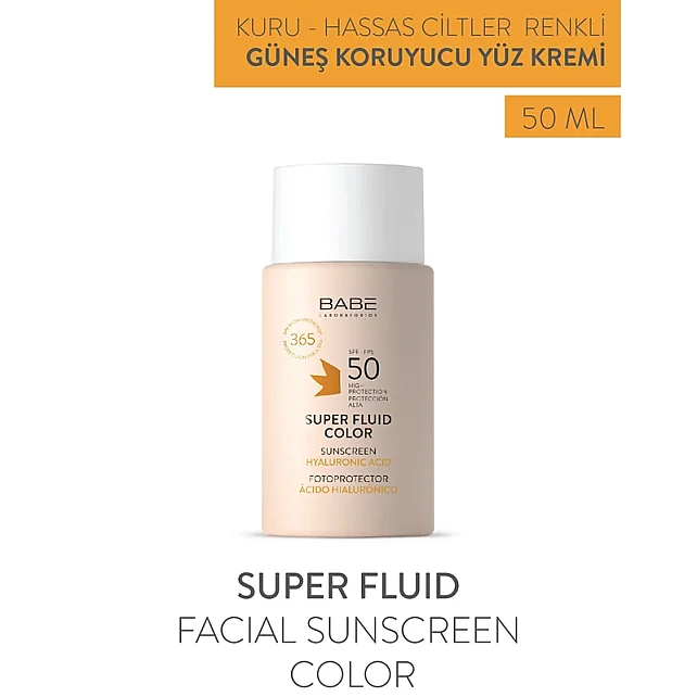 Babe Sunscreen Super Fluid Color SPF 50 - Renkli Güneş Koruyucu 50ml - 2