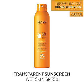 Babe Transparent Sunscreen Wet Skin SPF 50 Transparan Güneş Koruyucu Sprey 200ml - 2