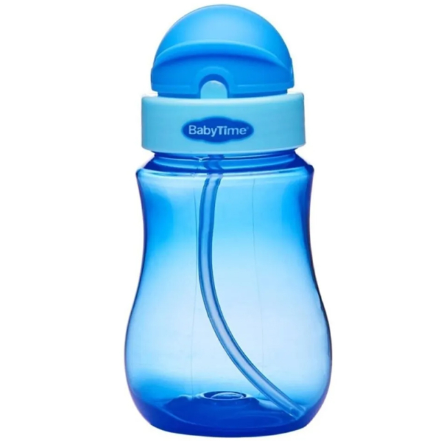 Baby Time Renkli Pipetli Bardak - Mavi - 1