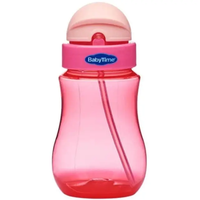 Baby Time Renkli Pipetli Bardak - Pembe - 1