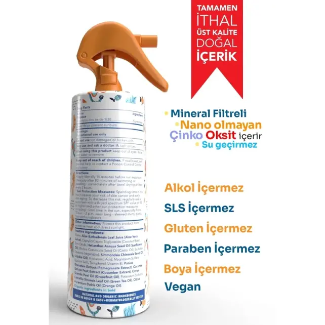 Babyton Mineral Sunscreen Daily Sun Spray SPF30 - Bebek ve Çocuk Güneş Spreyi 200ml - 3