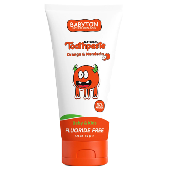 Babyton Natural Organic Toothpaste Orange Mandarin - Bebek ve Çocuk Doğal Diş Macunu 50g - 1