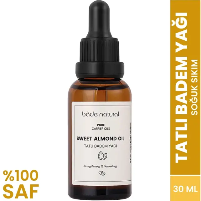 Bade Natural %100 Soğuk Sıkım Badem Yağı 30ml - 2