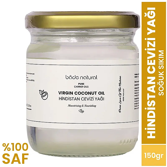 Bade Natural %100 Soğuk Sıkım Hindistan Cevizi Yağı 150gr - 2