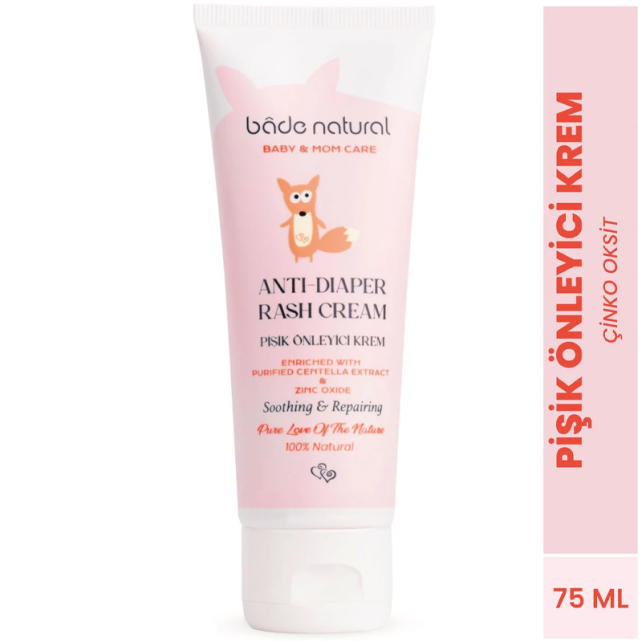 Bade Natural Baby Mom Care Anti Diaper Rash Cream - Pişik Önleyici Krem 75ml - 2