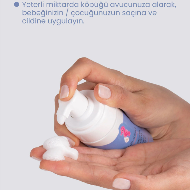 Bade Natural Baby Mom Care Moisturizing Baby Foam Shampoo - Bebek Köpük Şampuan 100ml - 3